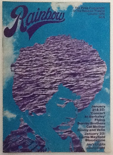 Jimi Hendrix Curtis Mayfield Original Concert Programme Rainbow Theatre London Jan 1972