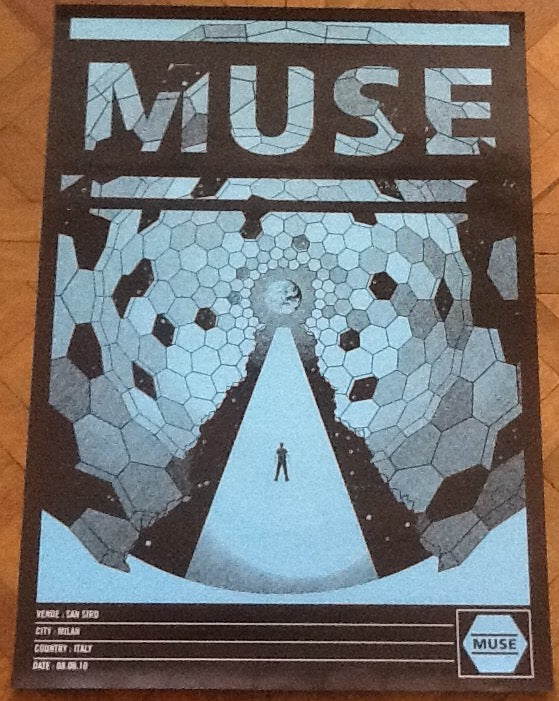 Muse Original Concert Tour Gig Poster San Siro Stadium Milan 2010