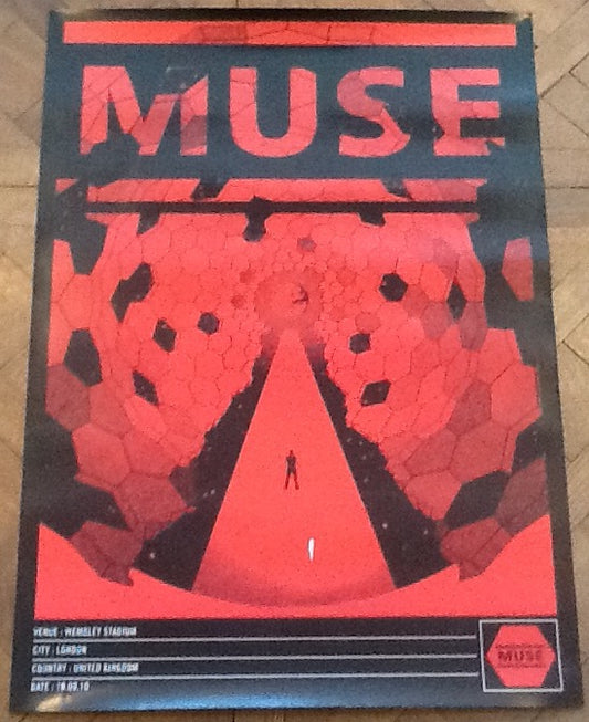 Muse Original Concert Tour Gig Poster Wembley Stadium London 10 Sept 2010