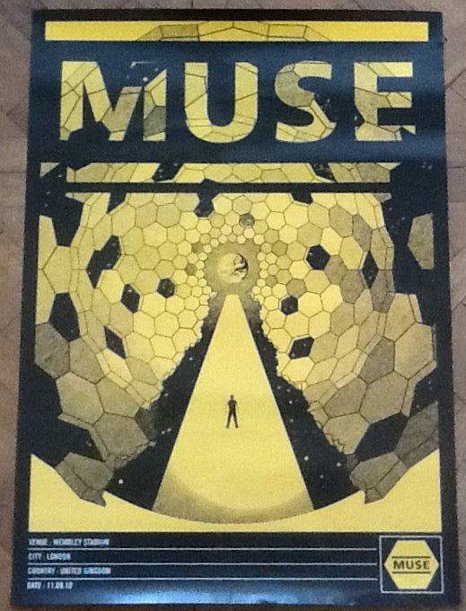 Muse Original Concert Tour Gig Poster Wembley Stadium London 11 Sept 2010