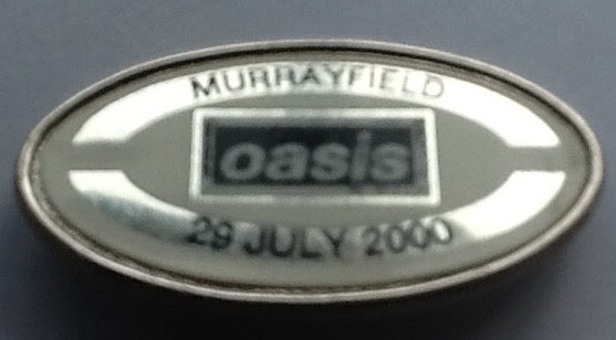 Oasis Original Pin Badge Murrayfield Edinburgh July 2000