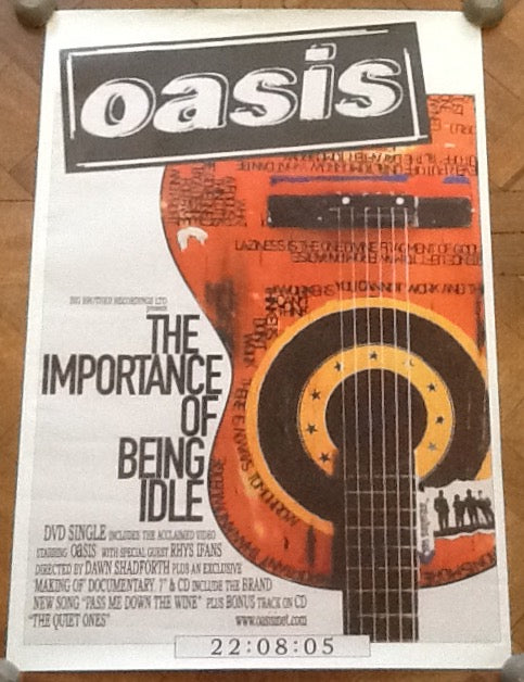 Oasis Importance of Being Idle Original Promo Poster Big Brother 2005