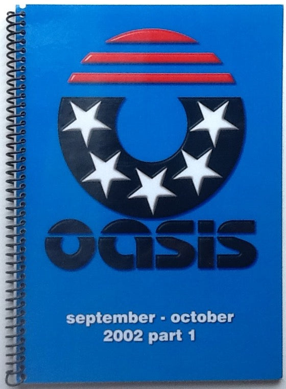 Oasis Original Concert Tour Itinerary Book Heathen Chemistry UK European Tour Sept 2002