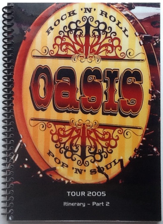 Oasis Original Concert Tour Itinerary Book Don&#39;t Believe the Truth European Tour 2005