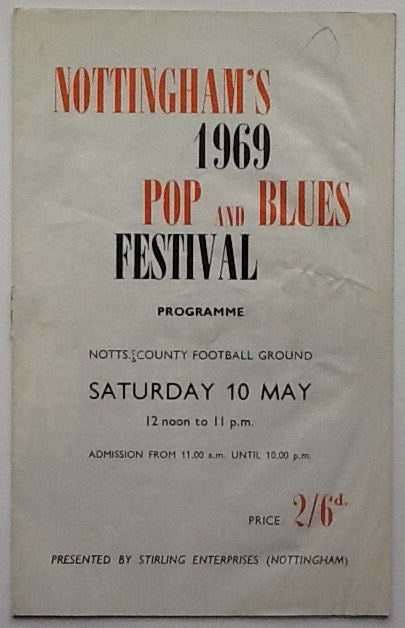 Pink Floyd Fleetwood Mac Original Concert Programme Nottingham Pop and Blues Festival 1969