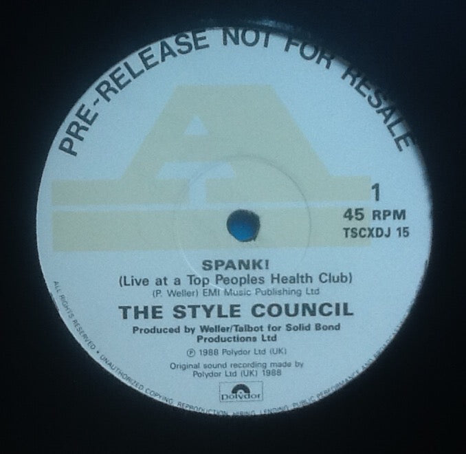 Style Council Spank!  2 Track 12" NMint DJ Promo UK 1988