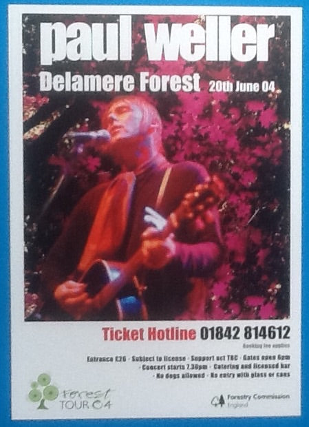 Paul Weller Handbill Flyer Delaware Forest 2004