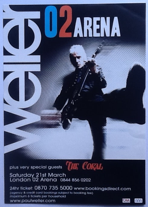 Paul Weller Original Concert Handbill Flyer London 2009