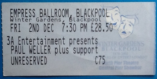 Paul Weller Original Used Concert Ticket Blackpool 2005