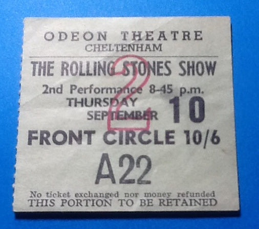 Rolling Stones Ticket Cheltenham 1964