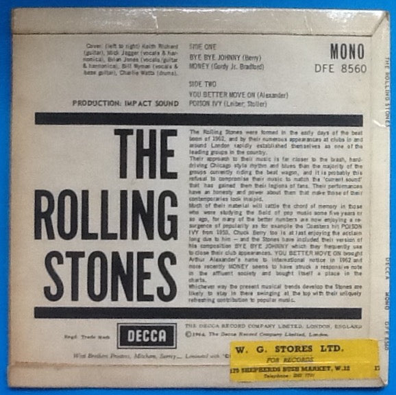 Rolling Stones 7" P.S. EP The Rolling Stones Decca 1964