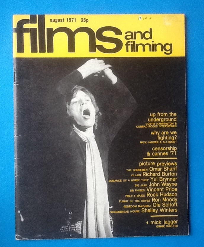 Rolling Stones Films and Filming Magazine Gimme Shelter 1971