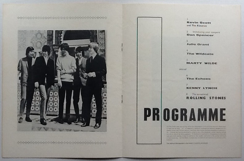 Rolling Stones Original Concert Programme Hippodrome Brighton 19 July 1964