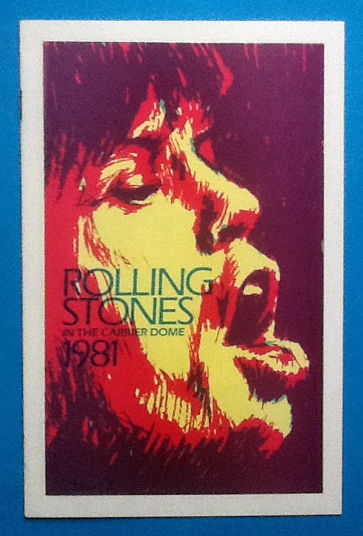 Rolling Stones Concert Programme Syracuse 1981