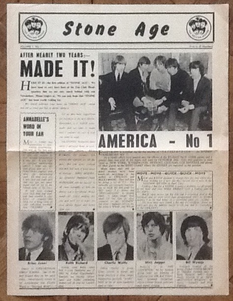 Rolling Stones Stone Age Original Fan Club Newsletter Magazine Vol 1 No 1 1965