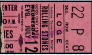 Rolling Stones Concert Ticket Indiana 1972