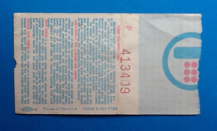 Rolling Stones Original Used Concert Ticket Philadelphia 1978