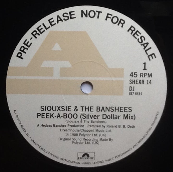 Siouxsie & the Banshees Peek-A-Boo 3 Track NMint 12" DJ Promo Demo Vinyl UK 1988