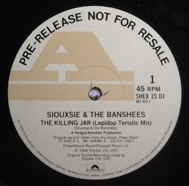 Siouxsie & the Banshees The Killing Jar 3 Track NMint 12