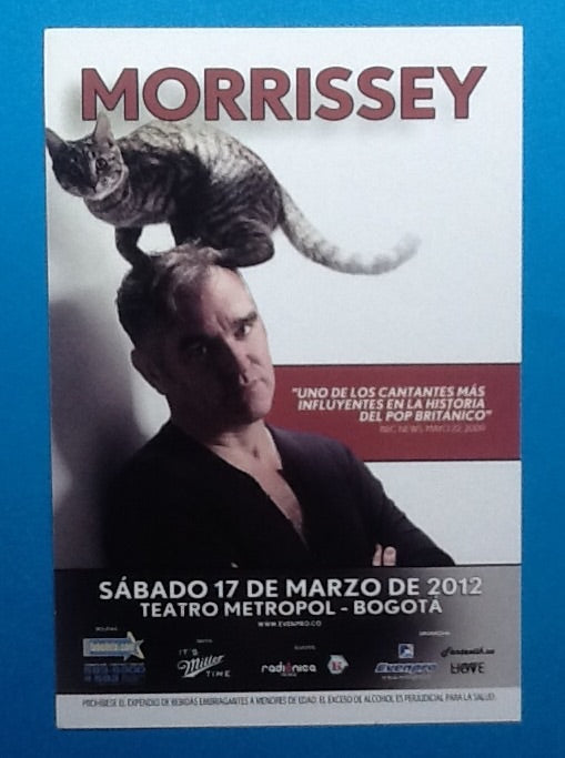 Morrissey Original Handbill - Flyer Bogota 2012