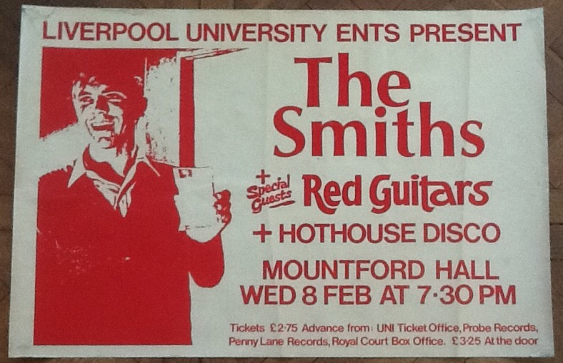 Smiths Original Concert Tour Gig Poster Liverpool University 1984