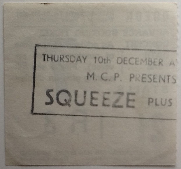 Squeeze Original Used Concert Ticket Hammersmith Odeon London 1981