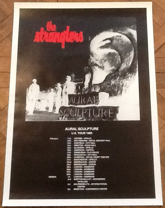 Stranglers Original Concert Tour Gig Poster Aural Sculpture UK Tour 1985