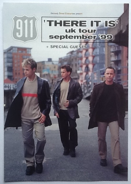 911 Original Concert Handbill Flyer There It Is UK Tour 1999