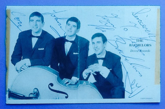 Bachelors Fully Autographed Promotional Decca Postcard 1963