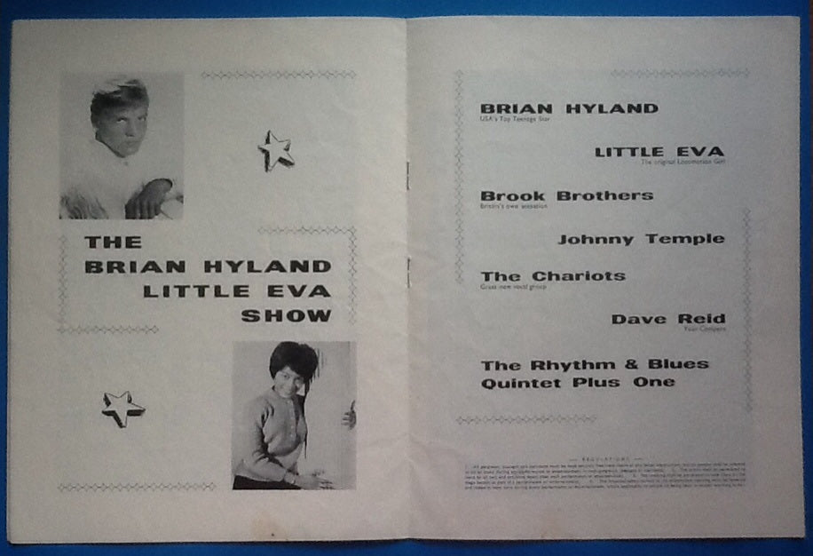 Brian Hyland Little Eva UK Tour Programme 1963