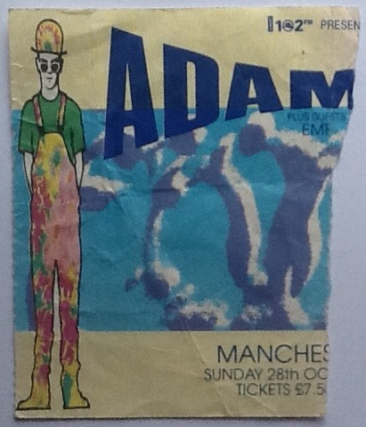 Adamski EMF Original Used Concert Ticket Ritz Manchester 1990