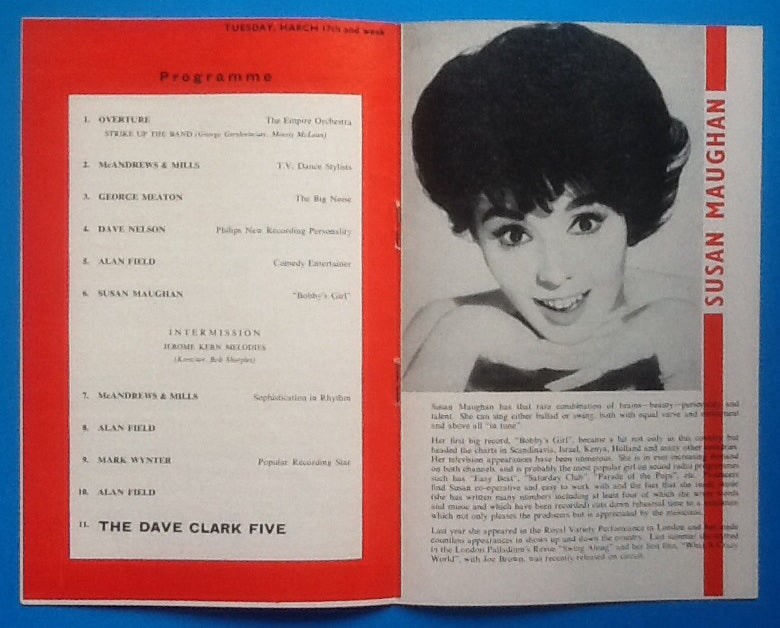 Dave Clark Five Programme Liverpool 1964