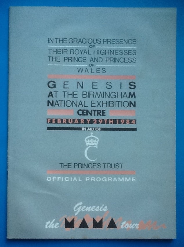 Genesis Original Concert Programme NEC Arena Birmingham 29th Feb 1984