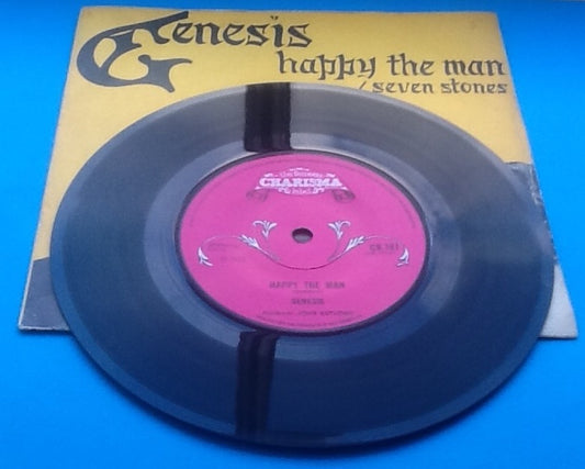 Genesis Happy The Man Original 7" 45 With Yellow P-S