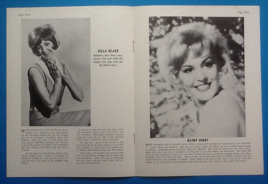 Gerry & the Pacemakers Programme Scotland 1963