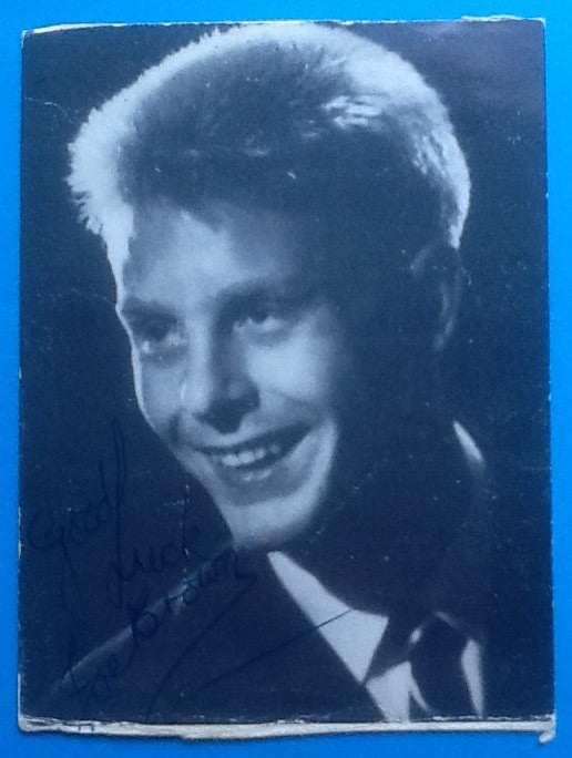 Joe Brown Autographed Piccadilly Records Publicity Poscard 1962