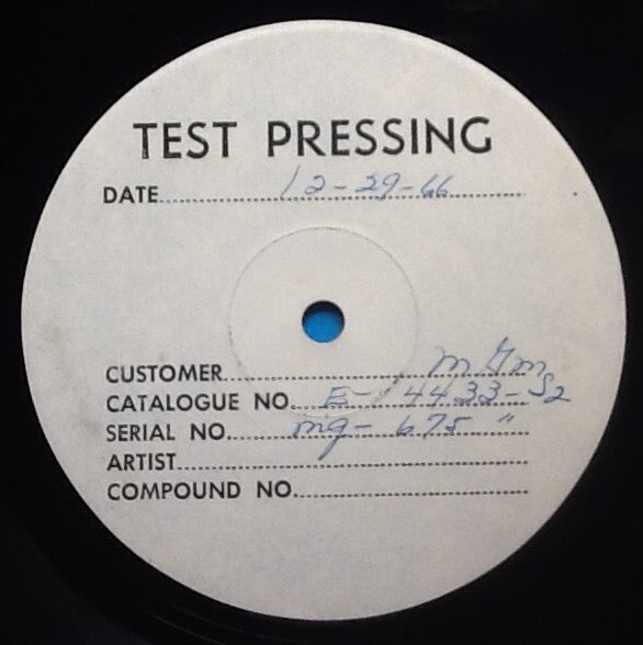 Eric Burdon Animals Eric Is Here 2 x 12" Test Pressing MGM 1967