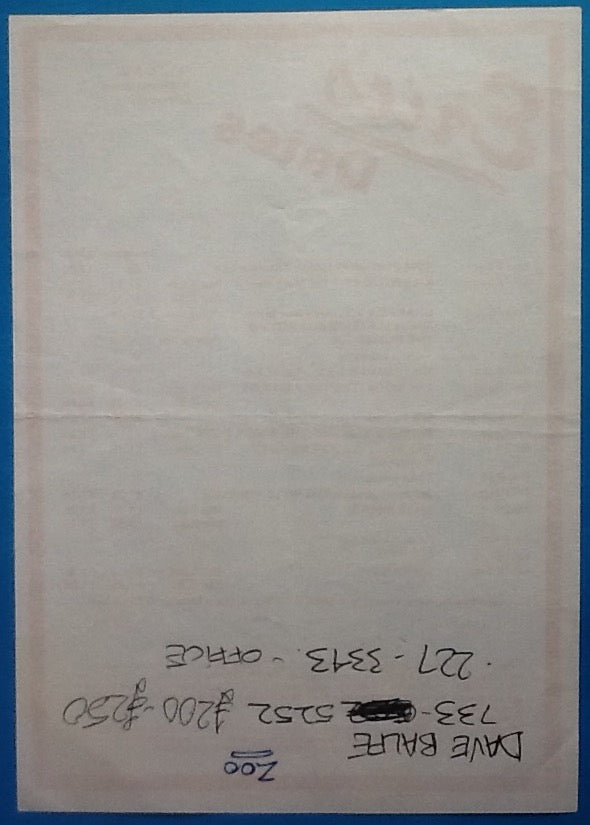 Bad Manners Killing Joke OMD Original Concert Handbill Flyer Eric's Liverpool 1980