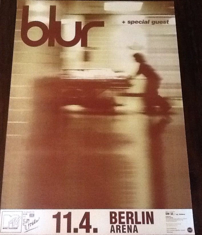 Blur Original Concert Tour Gig Poster Berlin Arena 1997