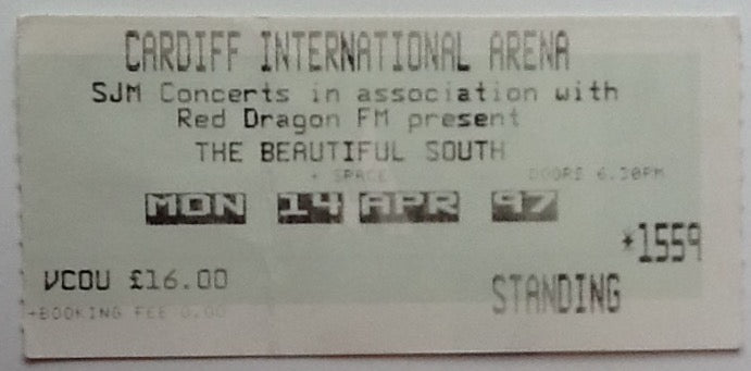 Beautiful South Original Used Concert Ticket Cardiff International Arena 1997