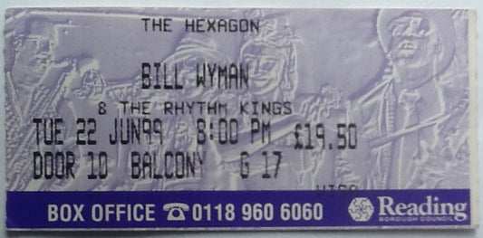 Bill Wyman Original Used Concert Ticket Hexagon Reading 1999