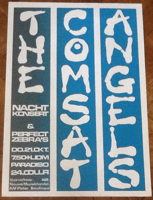 Comsat Angels Original Concert Tour Gig Poster Paradiso Club Amsterdam 1982