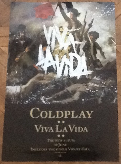 Coldplay Viva La Vida Original 2 Sided Promo Poster Parlophone 2008