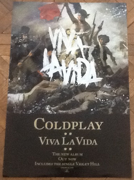 Coldplay Viva La Vida Original 2 Sided Promo Poster Parlophone 2008