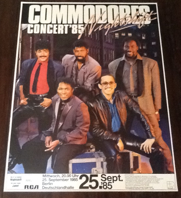 Commodores Original Concert Tour Gig Poster Deutshlandhalle Berlin 1985