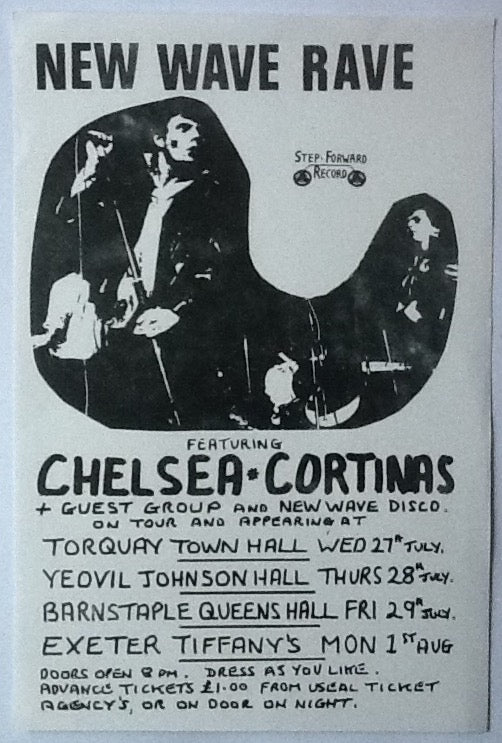 Police Cortinas Chelsea Original Concert Handbill Flyer Southern Raid UK Tour 1977