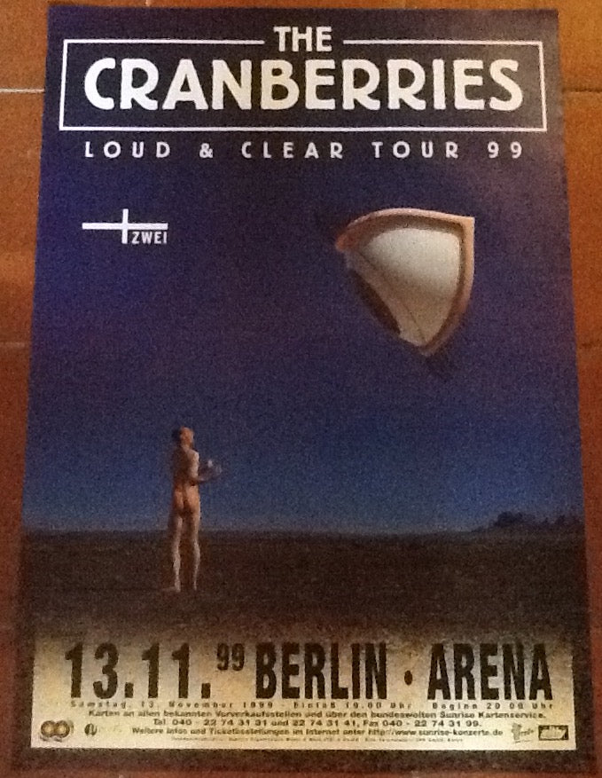 Cranberries Original Concert Tour Gig Poster Berlin Arena 1999