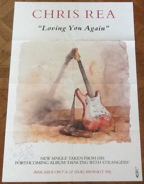 Chris Rea Loving You Again Signed Autographed Promo Poster 1988