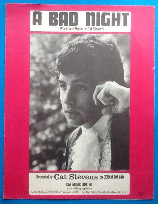Cat Stevens A Bad Night Sheet Music 1967