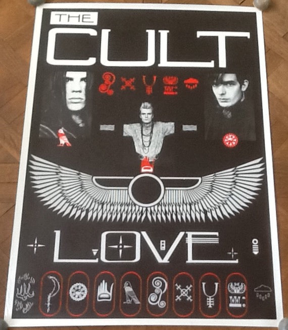 Cult Love Original Promo Poster Beggars Banquet 1985